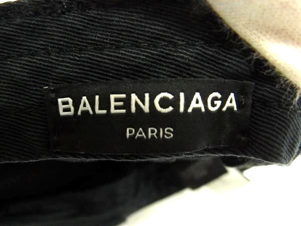 1円 BALENCIAGA バレンシアガ コットン100％ キャップ 帽子 サイズ L 59 メンズ レディース ブラック系 FC1573の画像4