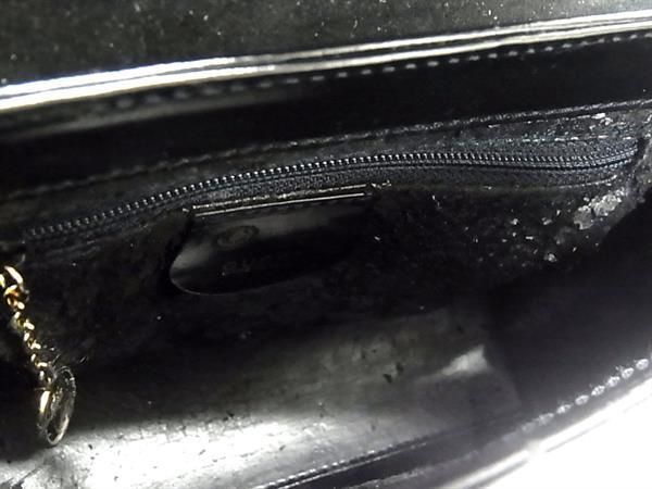 1円 ■美品■ GUCCI グッチ パテントレザー ワンショルダーバッグ 肩掛けかばん レディース ブラック系 AY2413の画像5