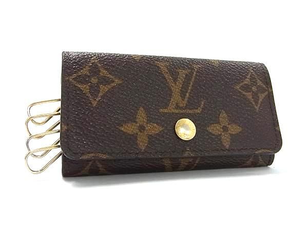 1円 ■美品■ LOUIS VUITTON ヴィトン M62631 モノグラム ミュルティクレ4 4連 キーケース 鍵入れ レディース メンズ ブラウン系 FD0172の画像1