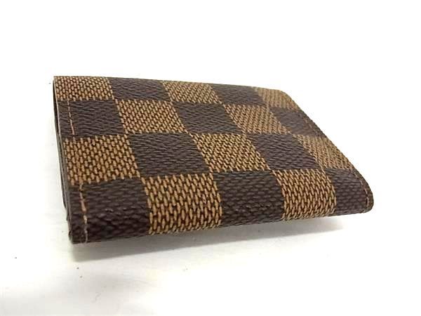 1円 ■美品■ LOUIS VUITTON ルイヴィトン ダミエ カフスケース アクセサリーケース 小物入れ メンズ ブラウン系 FA2522の画像2