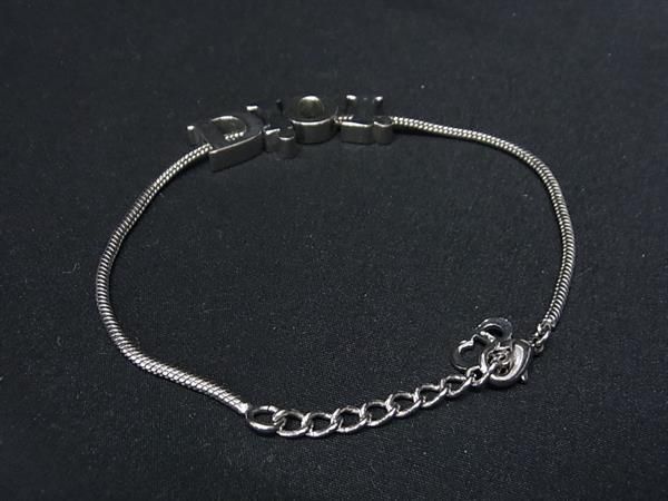 1円 ■美品■ ChristianDior クリスチャンディオール ブレスレット アクセサリー レディース シルバー系 FA4379の画像2