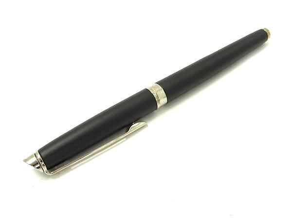 1円 ■美品■ WATERMAN ウォーターマン 万年筆 筆記用具 文房具 ステーショナリー メンズ レディース ブラック系×シルバー系 FA4415の画像3