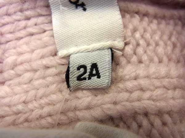 1円 ■極美品■ baby Dior ベビーディオール ウール ニット帽 ニットキャップ 帽子 表記サイズ 2A キッズ ピンク系 BI1762の画像5