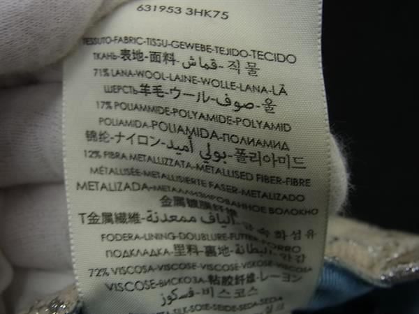 1 иен # прекрасный товар # GUCCI Gucci 631953 GG рисунок шерсть × нейлон Baseball колпак шляпа размер M слоновая кость серия × оттенок серебра AW4147