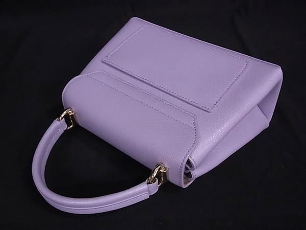 1円 ■美品■ FURLA フルラ 1927 レザー 2WAY クロスボディ ハンドバッグ ショルダー 斜め掛け レディース ライトパープル系 AZ2834の画像3