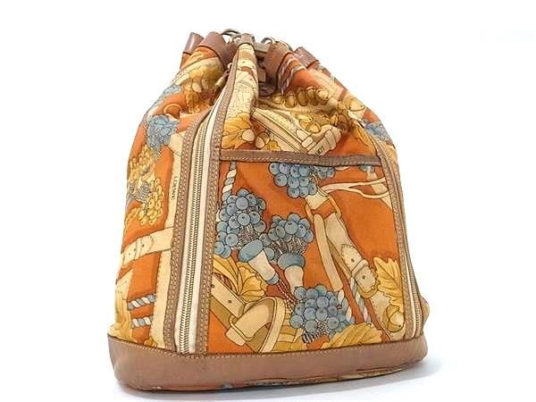 1 иен LOEWE Loewe парусина общий рисунок рюкзак рюкзак Day Pack женский orange серия AY2579