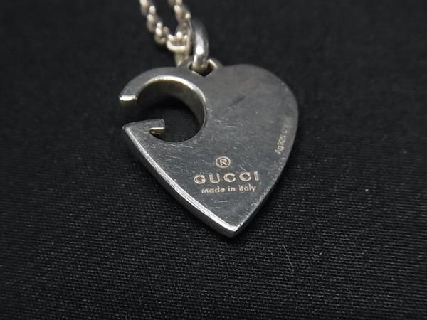 1 иен # прекрасный товар # GUCCI Gucci SV925 Heart колье подвеска аксессуары мужской женский оттенок серебра FA6255