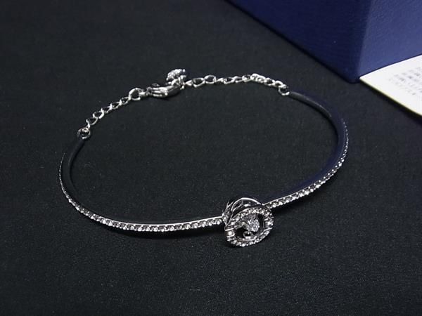 1 jpy # ultimate beautiful goods # SWAROVSKI Swarovski rhinestone bracele bangle accessory lady's silver group BK1509