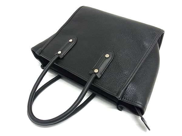 1円 ■美品■ kate spade ケイトスペード K4689 レザー ハンドバッグ トートバッグ レディース ブラック系 AZ2503_画像3