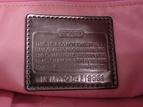 1円 ■美品■ COACH コーチ F18351 シグネチャー キャンバス ハンドバッグ トート ショルダー 肩掛けかばん レディース ベージュ系 AZ3038の画像6