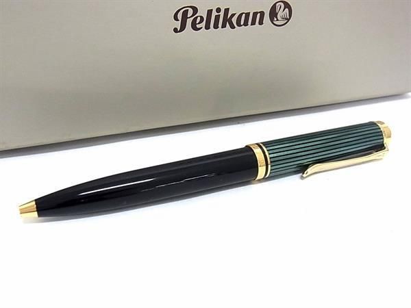 1円 ■極美品■ Pelikan ペリカン スーベレーン ツイスト式 ボールペン 文房具 筆記用具 グリーン系×ブラック系 AW6481_画像1