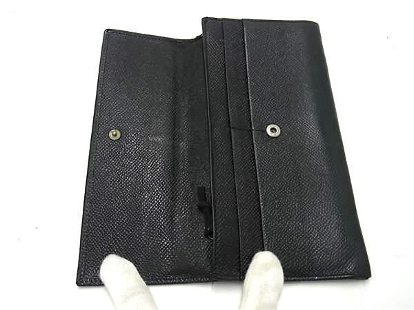 1 иен BVLGARI BVLGARY BVLGARY кожа складывающийся пополам длинный кошелек бумажник . inserting кошелек для мелочи . мужской женский оттенок черного AX6234
