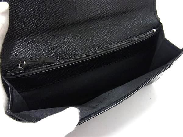 1 иен BVLGARI BVLGARY BVLGARY кожа складывающийся пополам длинный кошелек бумажник . inserting кошелек для мелочи . мужской женский оттенок черного AX6234