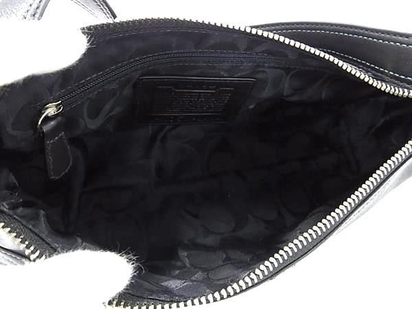 1 jpy # beautiful goods # COACH Coach 8A64 leather one shoulder bag handbag shoulder .. bag lady's black group BK1416
