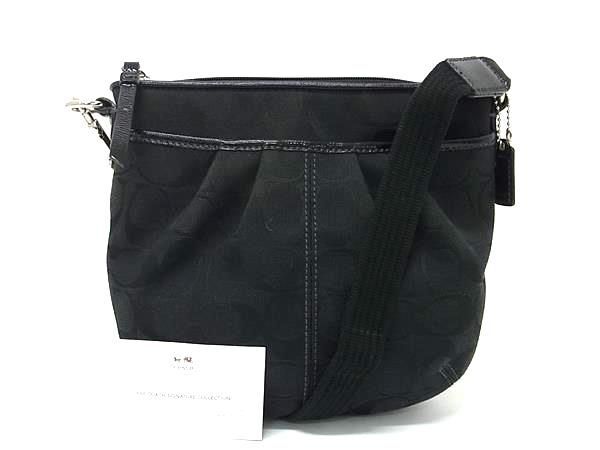 1 jpy # beautiful goods # COACH Coach signature canvas Cross body shoulder bag diagonal .. bag lady's black group BK1253