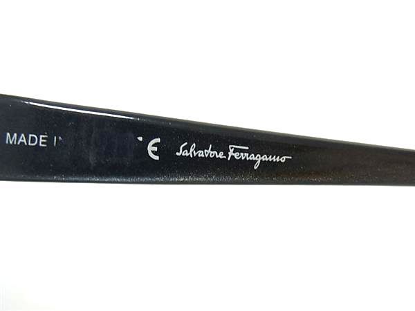 1円 ■美品■ Salvatore Ferragamo フェラガモ SF2632A ガンチーニ 度入り メガネ 眼鏡 メンズ レディース ブラック系 AY2692_画像5