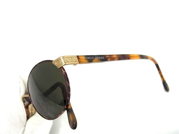 1 иен # прекрасный товар # GIORGIO ARMANIjoru geo Armani 633 832 SMALL 135 49*21 солнцезащитные очки очки очки оттенок коричневого × оттенок золота AZ3659