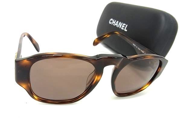 1 jpy # beautiful goods # CHANEL Chanel 01452 91235 here Mark tortoise shell style sunglasses glasses glasses lady's brown group AZ3918