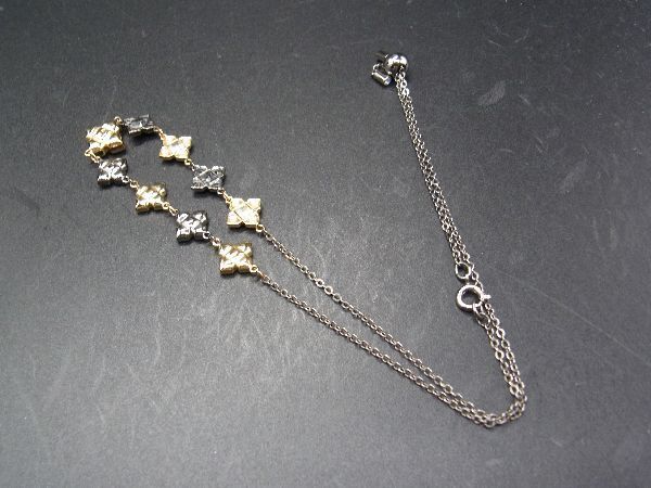 ■美品■ SWAROVSKI スワロフスキー クリスタル ネックレス ペンダント アクセサリー ゴールド系×ガンメタリック系 DE2427の画像2