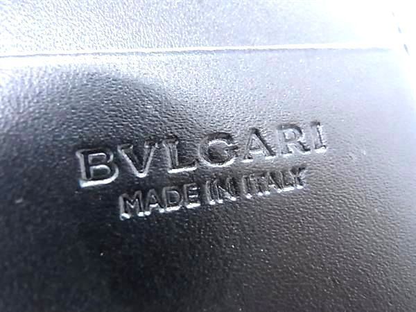 ■新品同様■ BVLGARI ブルガリ PVC×レザー フラグメントケース コインケース カードケース メンズ ブラック系 FC2604_画像4