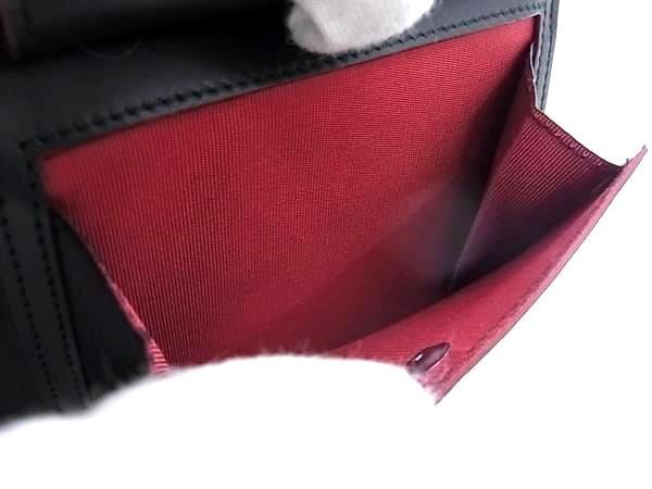 ■新品同様■ Salvatore Ferragamo フェラガモ レザー 二つ折り 財布 ウォレット レディース ブラック系 FA7770_画像5