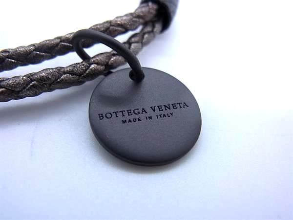 ■新品■未使用■ BOTTEGA VENETA ボッテガヴェネタ レザー ブレスレット アクセサリー メンズ レディース ゴールド系 FA7785_画像3