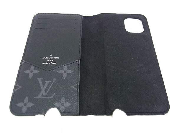 LOUIS VUITTON ルイヴィトン M69725 モノグラムエクリプス フォリオ iPhone11 対応 アイフォンケース スマホケース ブラック系 BI1139_画像2