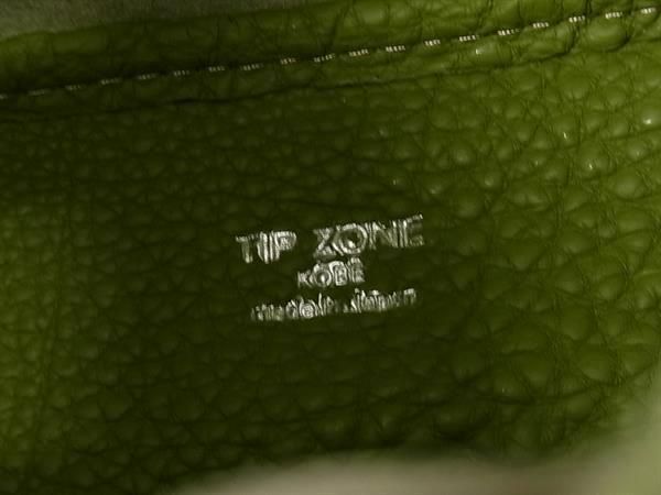 ■新品同様■ TIPZONE ティップゾーン レザー ショルダーバッグ クロスボディ レディース グリーン系 BJ2518_画像9