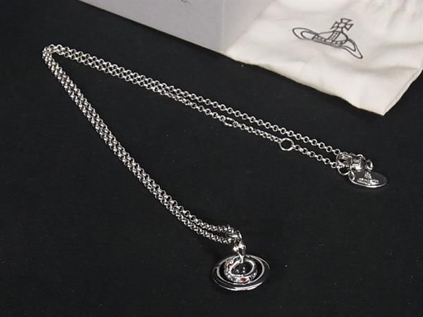 ■新品同様■ Vivienne Westwood ヴィヴィアンウエストウッド プチオーブ ネックレス ペンダント アクセサリー シルバー系 FA4160_画像1