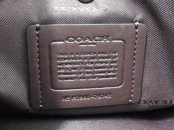 ■新品■未使用■ COACH コーチ 78742 レザー チェーン トートバッグ ショルダーバッグ レディース ブラック系 FA7409_画像9