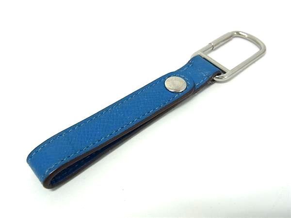 1 jpy # beautiful goods # HERMES Hermes Serie comb . bell key holder key ring charm men's lady's blue group FA7584