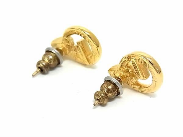 1 jpy # beautiful goods # GIVENCHYji van si. Vintage rhinestone earrings accessory lady's gold group AW9415