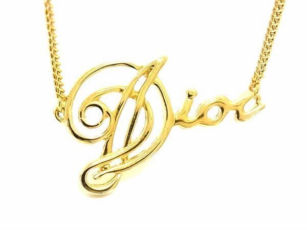 1 иен # превосходный товар # ChristianDior Christian Dior Logo колье подвеска аксессуары женский оттенок золота AZ2639