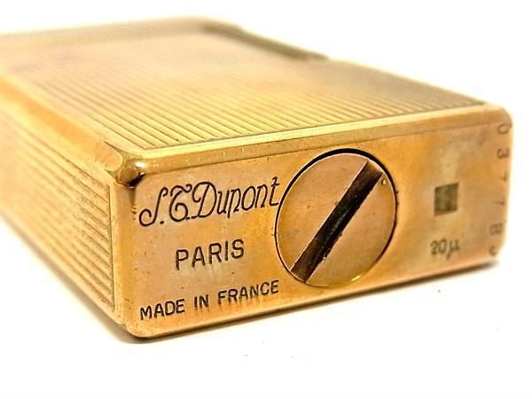 1円 S.T.Dupont エス・テー・デュポン ライン1 ラージ 高級ガスライター ローラーガスライター 喫煙グッズ 喫煙具 ゴールド系 FA6991_画像4