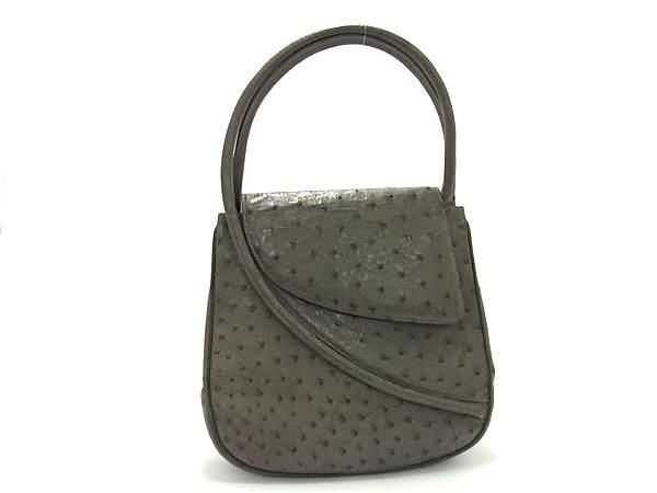 1 иен # первоклассный # подлинный товар # прекрасный товар # Ostrich ручная сумочка большая сумка плечо плечо .. женский серый серия AY2861