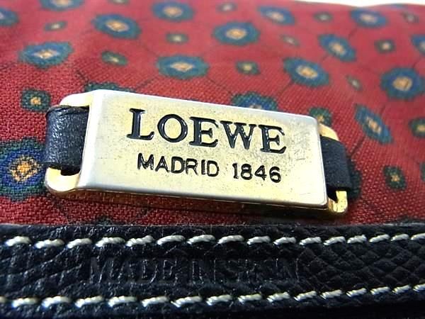 1円 LOEWE ロエベ アナグラム レザー クロスボディ ショルダーバッグ 斜め掛け レディース メンズ ブラック系 AY3063_画像6