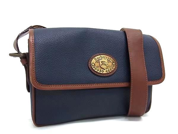 1 иен Burberrys Burberry z кожа Cross корпус сумка на плечо наклонный .. портфель женский темно-синий серия × оттенок коричневого BG8736
