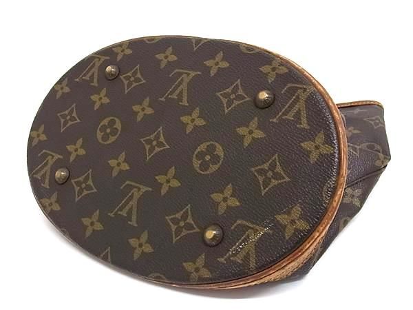 1円 LOUIS VUITTON ルイヴィトン M42238 モノグラム バケットPM プチバケット トートバッグ ショルダー レディース ブラウン系 FB0848_画像4