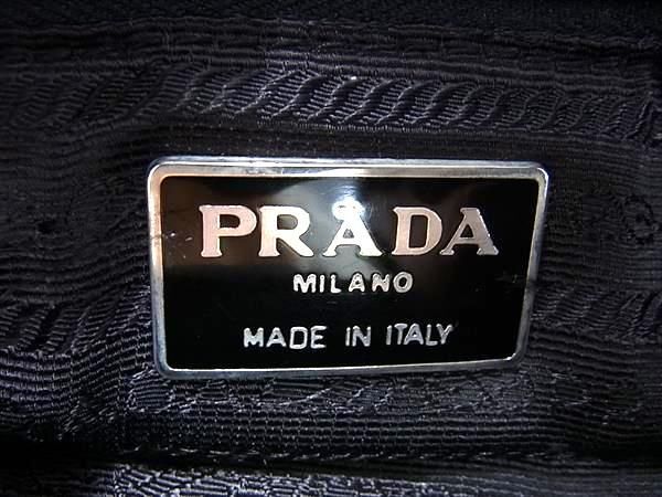 1円 PRADA プラダ テスートナイロン ハンドバッグ トートバッグ レディース メンズ ブラック系 BG8811_画像6