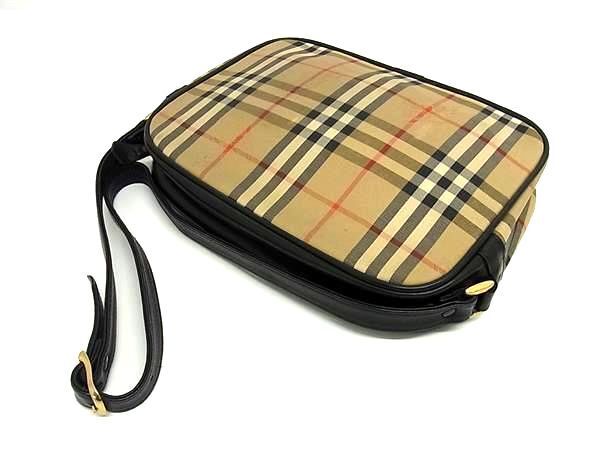 1 jpy Burberrys Burberry znoba check canvas Cross body shoulder bag shoulder .. bag lady's beige group AY2801