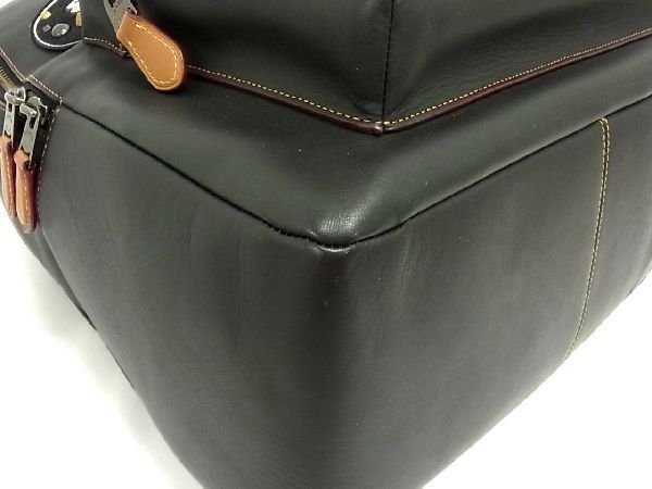 1円 ■極美品■ COACH コーチ F59375 ディズニーコラボ レザー ミッキーマウス リュックサック バックパック ブラック系 BA9713キZ_画像7