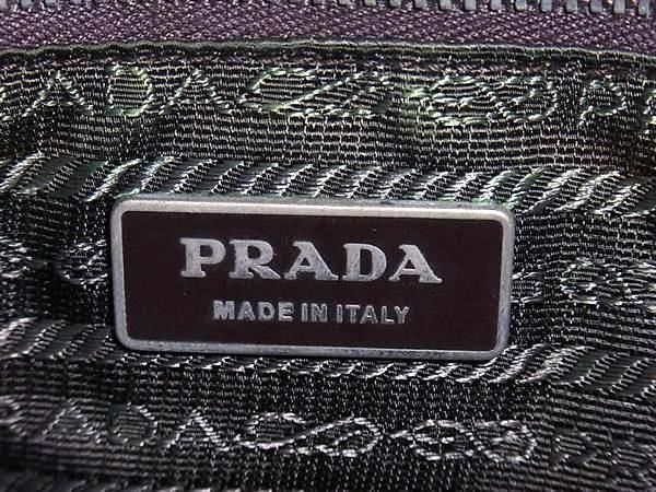 1円 ■美品■ PRADA プラダ BN1057 テスートナイロン×レザー ハンドバッグ トート レディース メンズ カーキ系×ブラウン系 AY3102_画像6