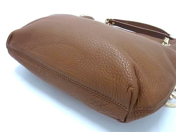 1円 ■美品■ MICHAEL KORS マイケルコース 30H01TCM2L レザー 2WAY クロスボディ ハンドバッグ トート ショルダー ブラウン系 BG8679_画像4