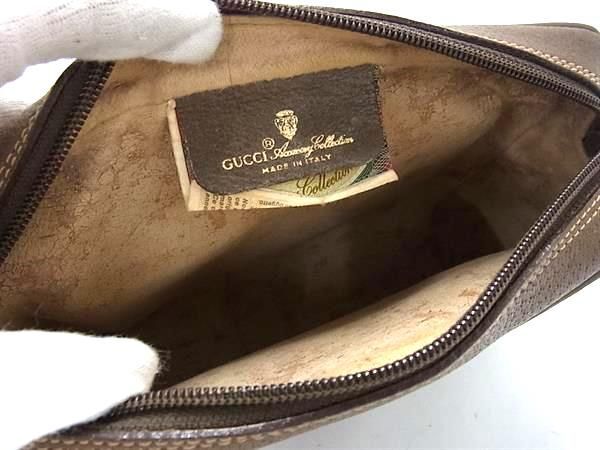 1円 ■美品■ GUCCI グッチ 89 01 012 オールドグッチ ヴィンテージ シェリーライン GGスプリーム GG柄 PVC ポーチ ベージュ系 FA7253_画像4