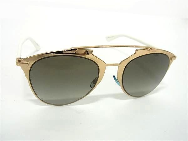 1 иен # прекрасный товар # ChristianDior Christian Dior солнцезащитные очки очки очки мужской женский оттенок золота × оттенок серебра AZ3345