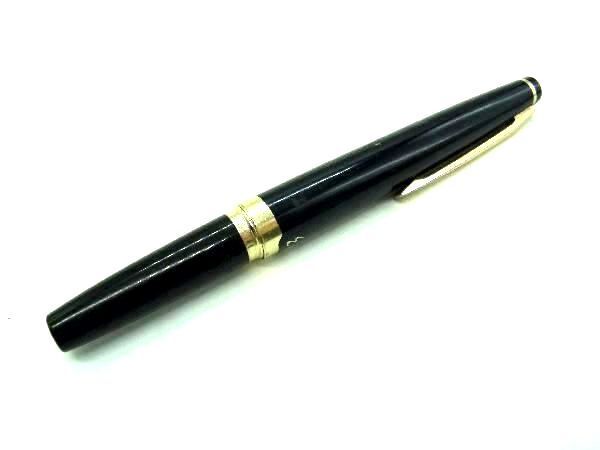 PILOT パイロット Elite ペン先18K 18金 万年筆 筆記用具 文房具 ステーショナリー ブラック系×ゴールド系 DE2439_画像1