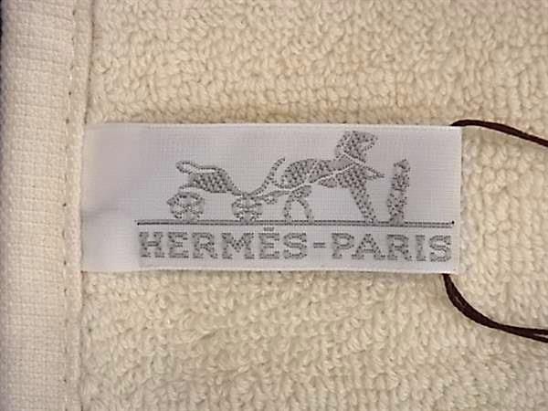 ■新品■未使用■ HERMES エルメス カレタオル ステアーズ コットン100％ フェイスタオル ハンドタオル アイボリー系 AW5231_画像2