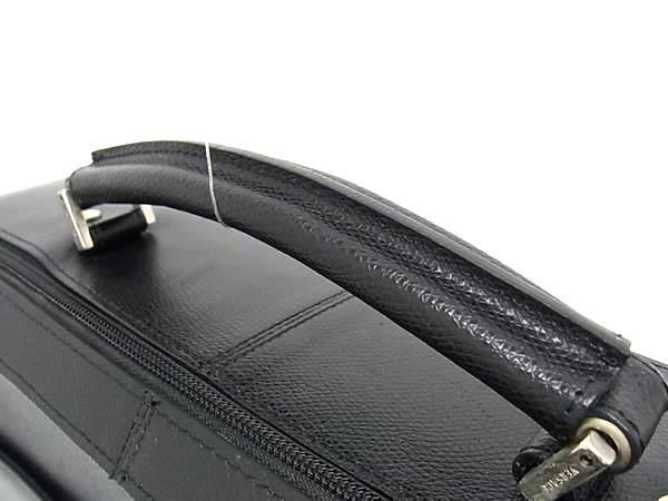1 jpy # beautiful goods # VERSACE Versace mete.-sa leather 2WAY handbag shoulder business bag men's black group AW5225