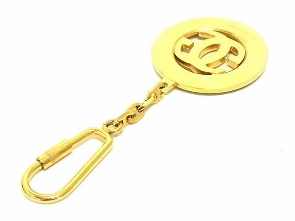 1 иен # прекрасный товар # GUCCI Gucci Inter locking G брелок для ключа кольцо для ключей очарование женский мужской оттенок золота × оттенок черного FA6718