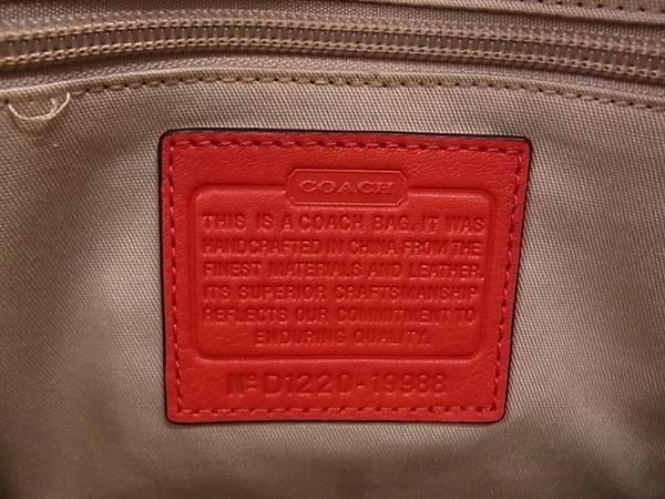 1円 ■美品■ COACH コーチ 19988 レガシー オセロット キャンバス レオパード柄 2WAY ハンドバッグ ショルダー レッド系 FA6154_画像6